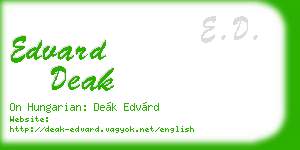 edvard deak business card